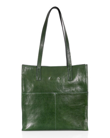 Green_shopper_bag_Utua_Hermione_Exclusive_vegetable_tanned_leather