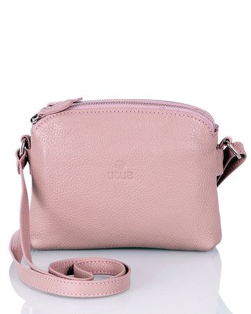 Old rose colored leather small bag Utua Lysti